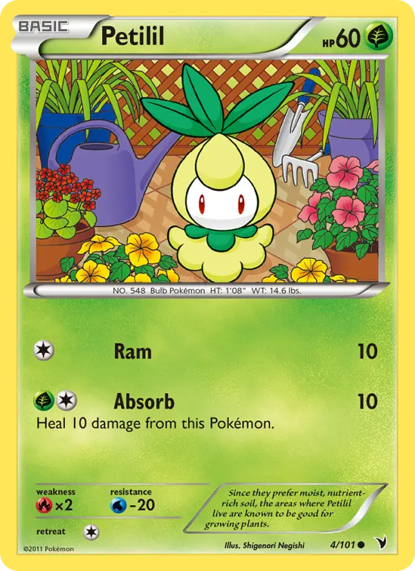 Petilil Common rarity Noble Victories Pokémon card price — $1.24