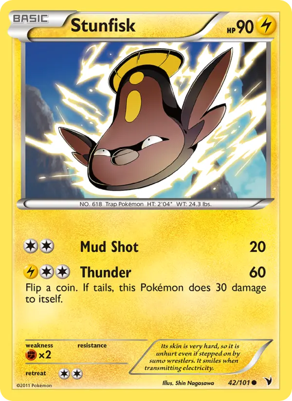 Stunfisk Common rarity Noble Victories Pokémon card price — $0.58