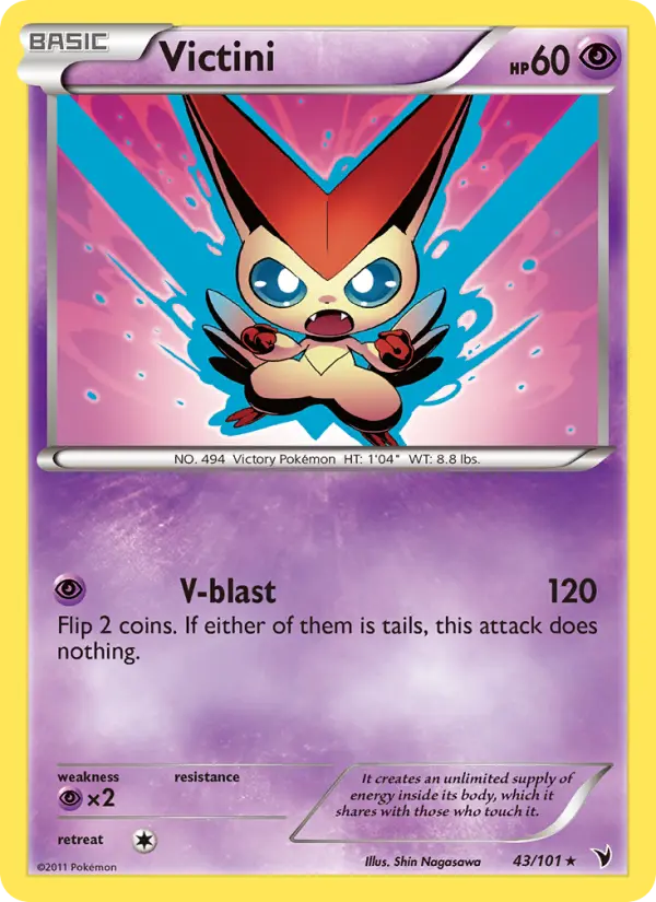 Victini Rare rarity Noble Victories Pokémon card price — $17.79