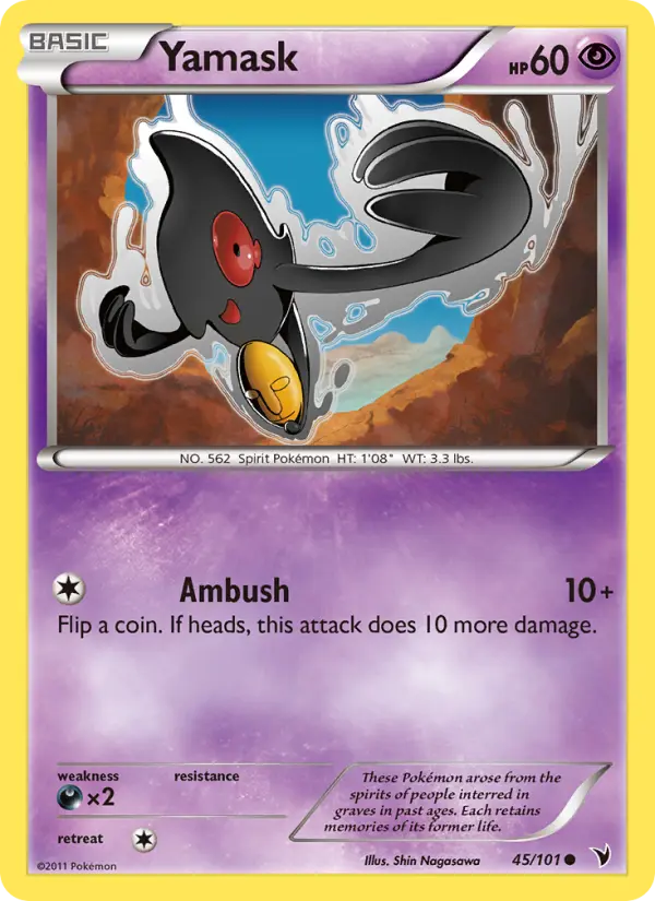 Yamask Common rarity Noble Victories Pokémon card price — $0.89