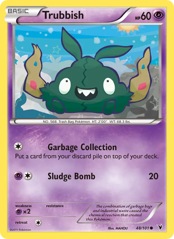 Trubbish Common rarity Noble Victories Pokémon card price — $8.75