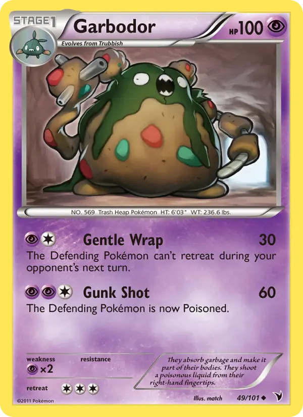 Garbodor Uncommon rarity Noble Victories Pokémon card price — $6.56