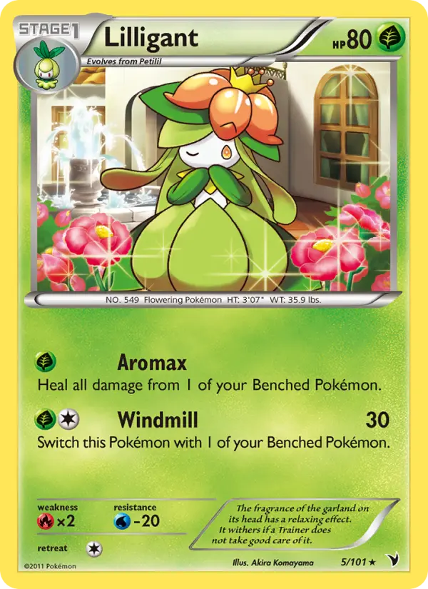 Lilligant Rare rarity Noble Victories Pokémon card price — $7.15
