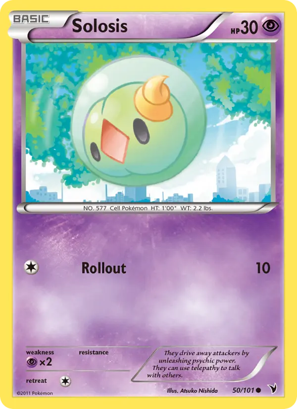 Solosis Common rarity Noble Victories Pokémon card price — $0.75