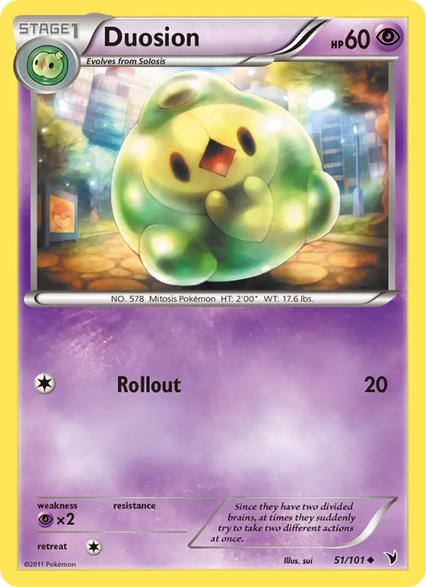 Duosion Uncommon rarity Noble Victories Pokémon card price — $1.50