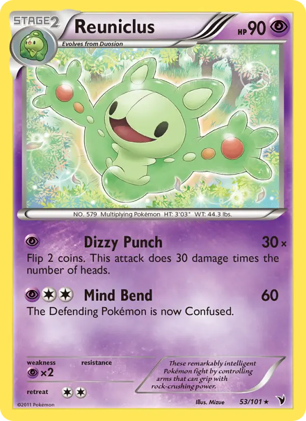 Reuniclus Rare rarity Noble Victories Pokémon card price — $1.61