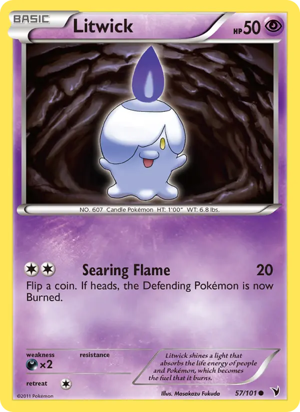 Litwick Common rarity Noble Victories Pokémon card price — $5.91