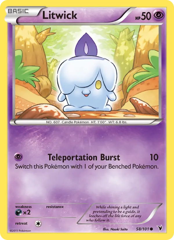 Litwick Common rarity Noble Victories Pokémon card price — $3.31