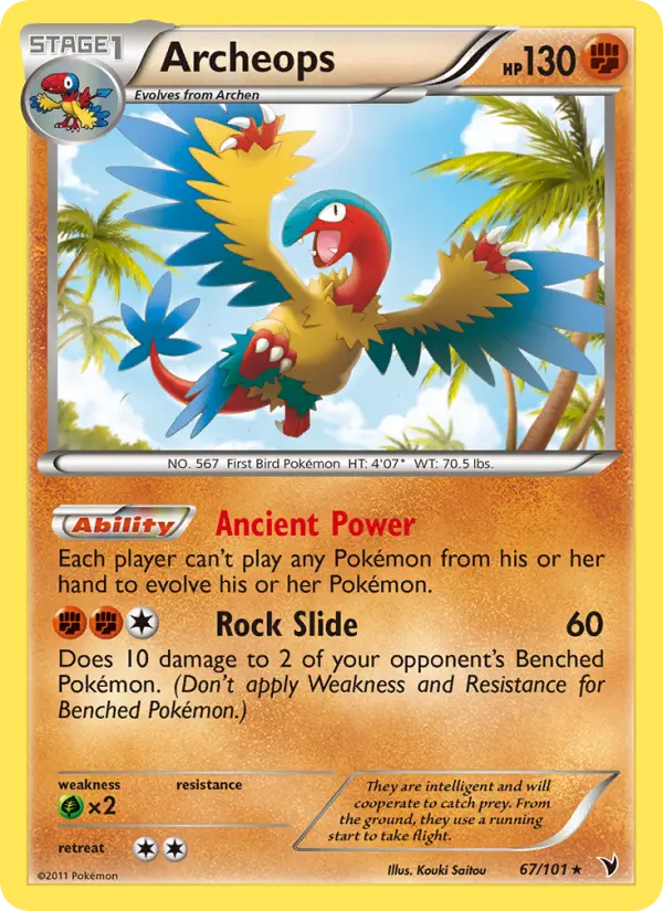 Archeops Rare rarity Noble Victories Pokémon card price — $11.80