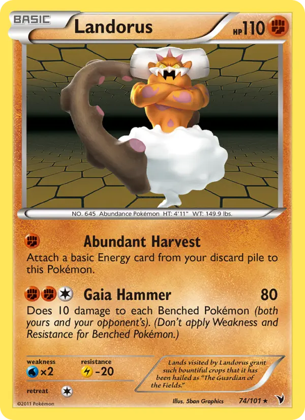Landorus Rare rarity Noble Victories Pokémon card price — $5.49