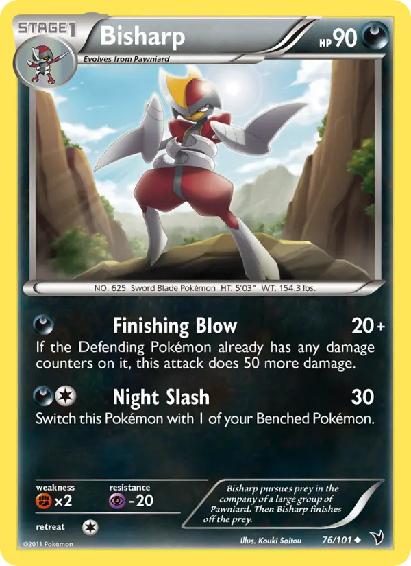 Bisharp Uncommon rarity Noble Victories Pokémon card price — $3.89