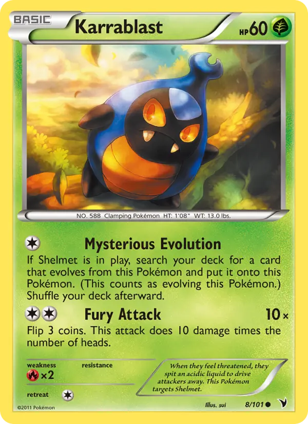 Karrablast Common rarity Noble Victories Pokémon card price — $0.61