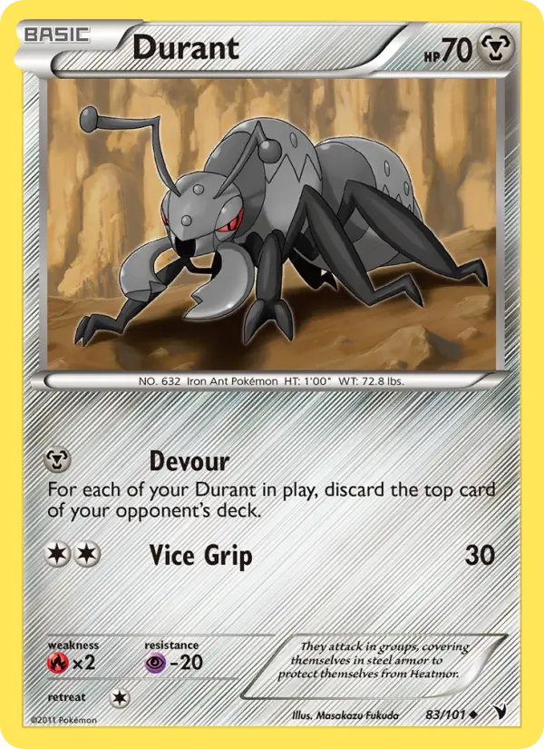 Durant Uncommon rarity Noble Victories Pokémon card price — $5.43