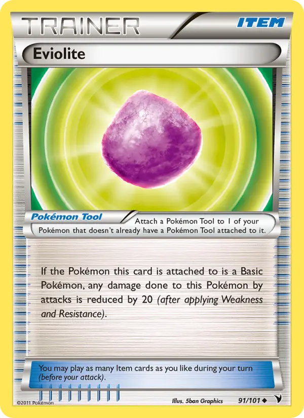 Eviolite Uncommon rarity Noble Victories Pokémon card price — $0.50