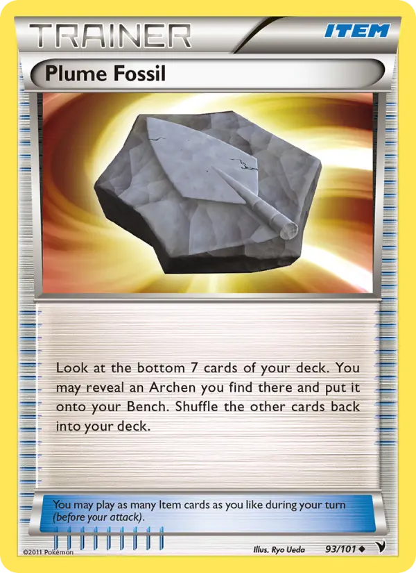 Plume Fossil Uncommon rarity Noble Victories Pokémon card price — $0.79