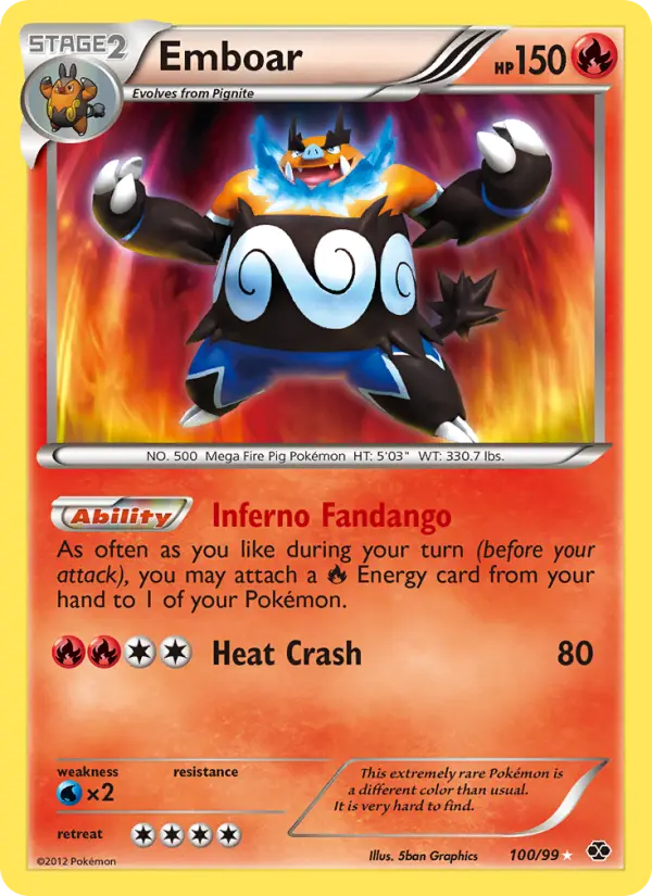 Emboar Secret Rare rarity Next Destinies Pokémon card price — $138.66