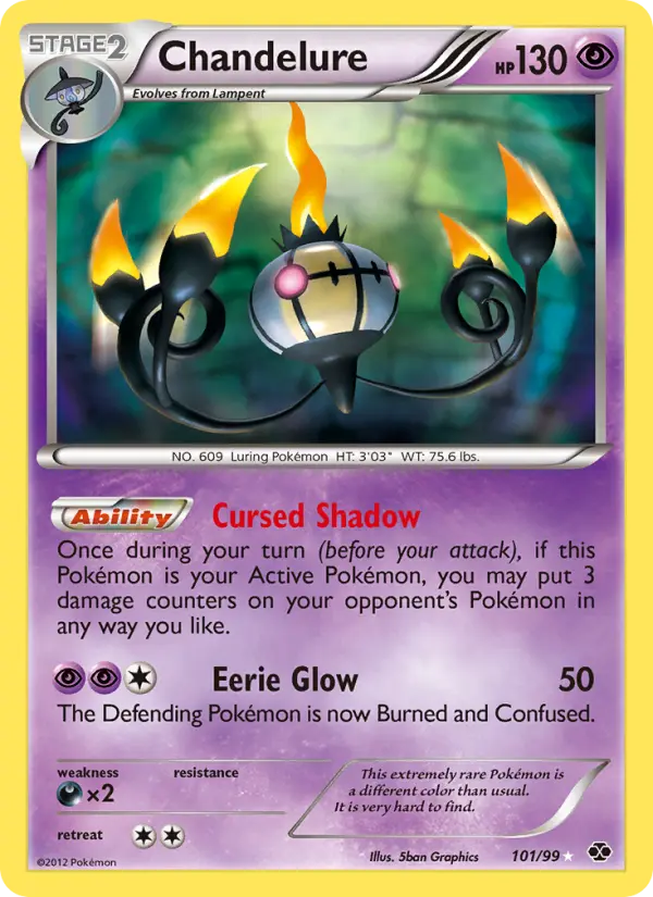 Chandelure Secret Rare rarity Next Destinies Pokémon card price — $195.67