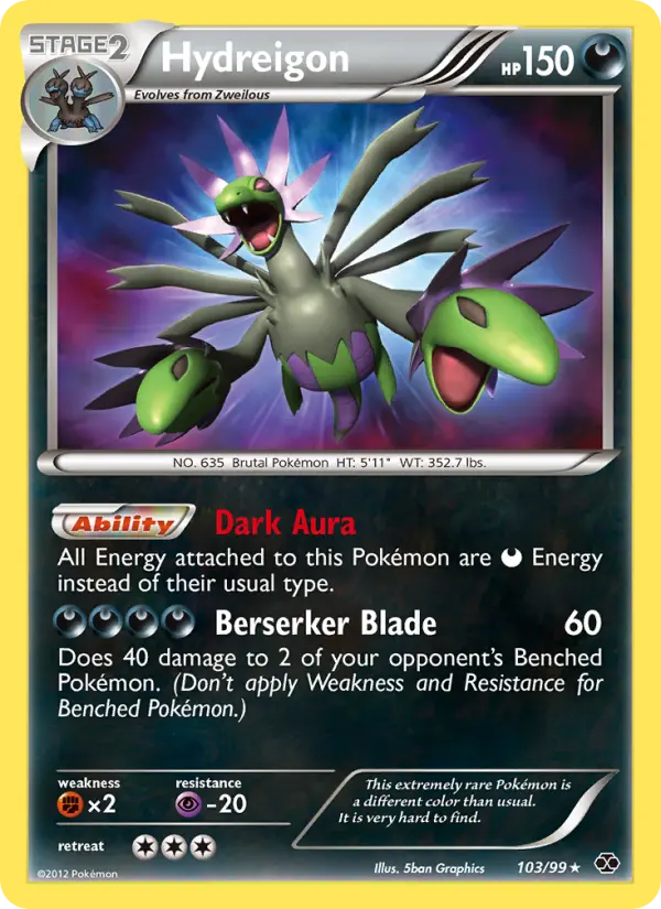 Hydreigon Secret Rare rarity Next Destinies Pokémon card price — $164.99