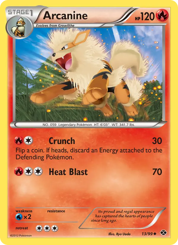 Arcanine Uncommon rarity Next Destinies Pokémon card price — $9.60