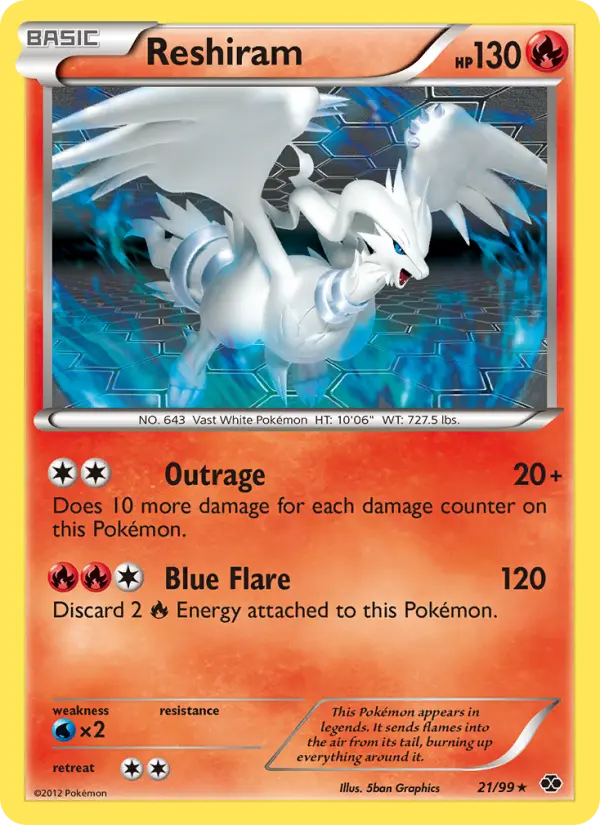 Reshiram Rare rarity Next Destinies Pokémon card price — $4.08