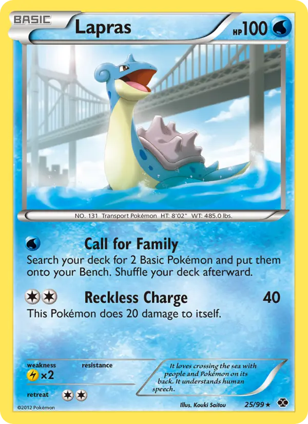 Lapras Rare rarity Next Destinies Pokémon card price — $4.96