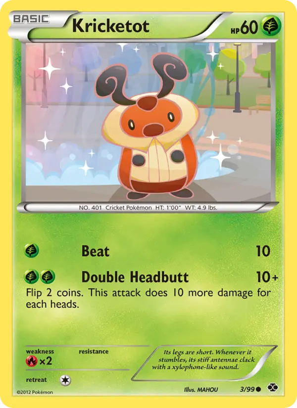 Kricketot Common rarity Next Destinies Pokémon card price — $0.59