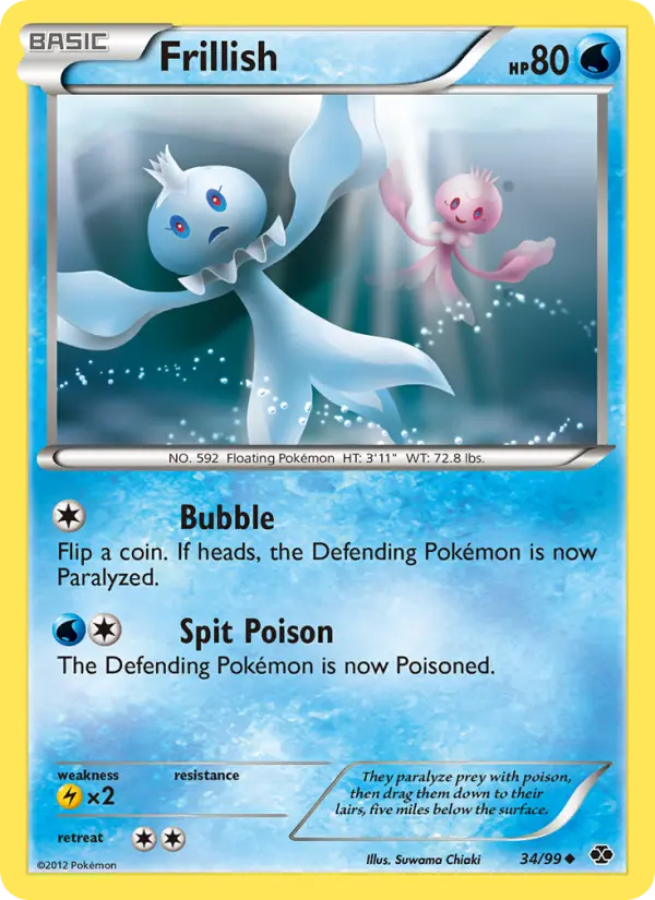 Frillish Uncommon rarity Next Destinies Pokémon card price — $0.54