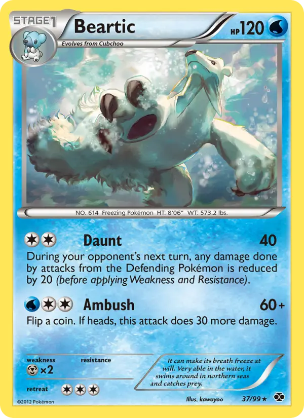 Beartic Rare rarity Next Destinies Pokémon card price — $2.26