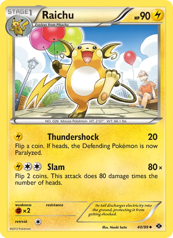Raichu Uncommon rarity Next Destinies Pokémon card price — $9.17