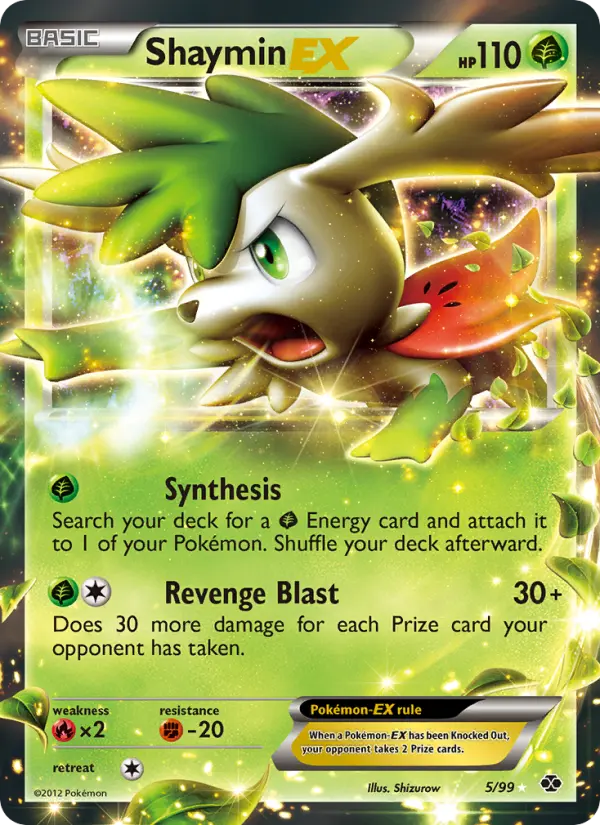 Shaymin-EX Rare rarity Next Destinies Pokémon card price