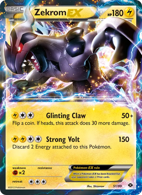 Zekrom-EX Rare rarity Next Destinies Pokémon card price