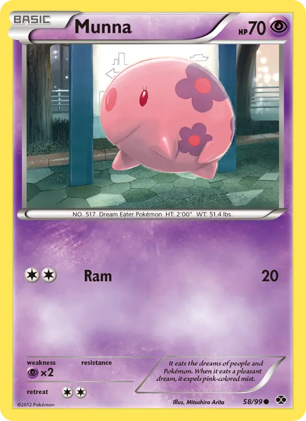 Munna Common rarity Next Destinies Pokémon card price — $0.69