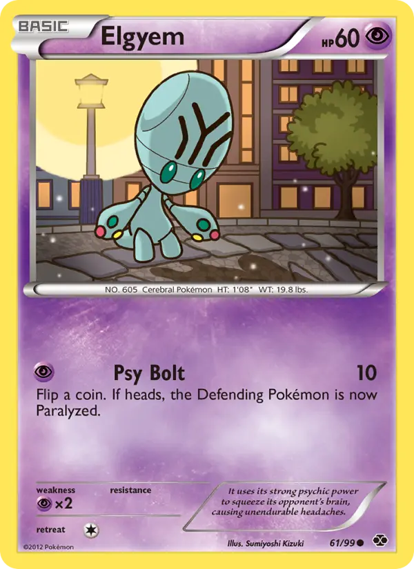 Elgyem Common rarity Next Destinies Pokémon card price — $0.79