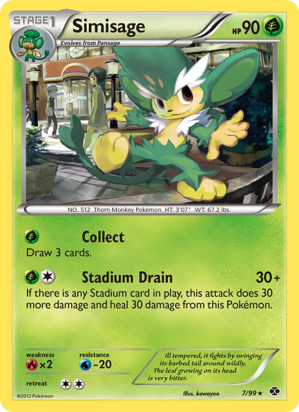 Simisage Rare rarity Next Destinies Pokémon card price — $0.56