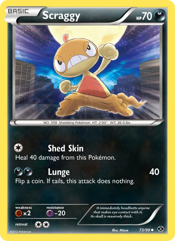 Scraggy Uncommon rarity Next Destinies Pokémon card price — $0.60