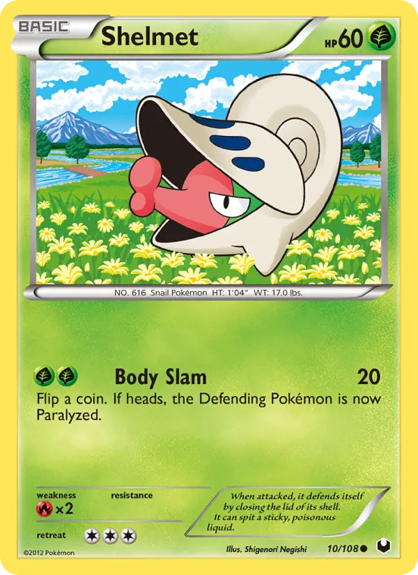 Shelmet Common rarity Dark Explorers Pokémon card price — $0.43