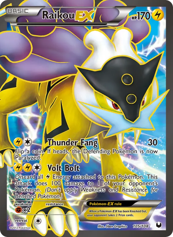Raikou-EX Ultra Rare rarity Dark Explorers Pokémon card price