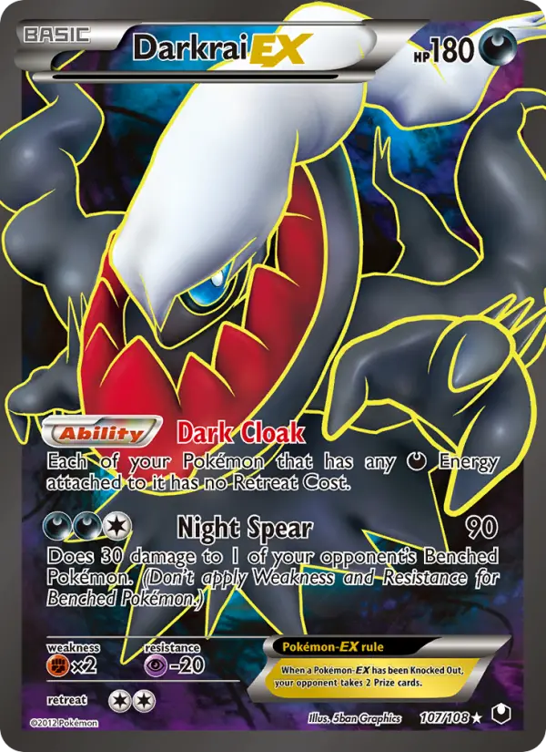 Darkrai-EX Ultra Rare rarity Dark Explorers Pokémon card price