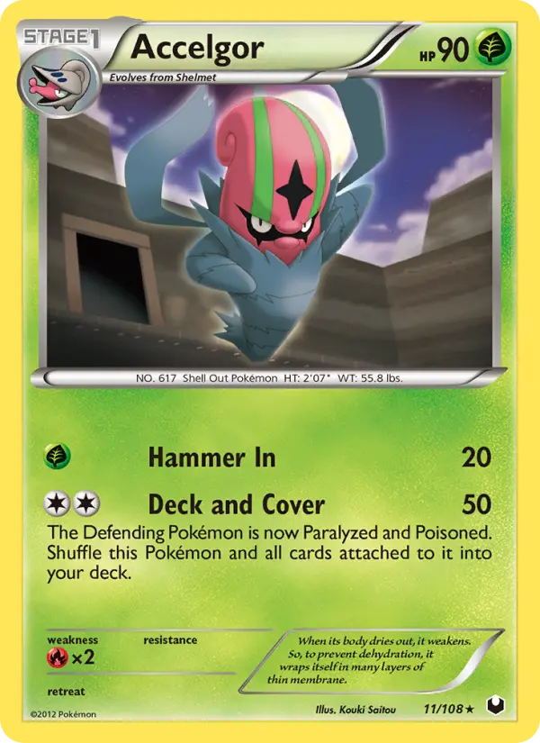 Accelgor Rare rarity Dark Explorers Pokémon card price — $2.53