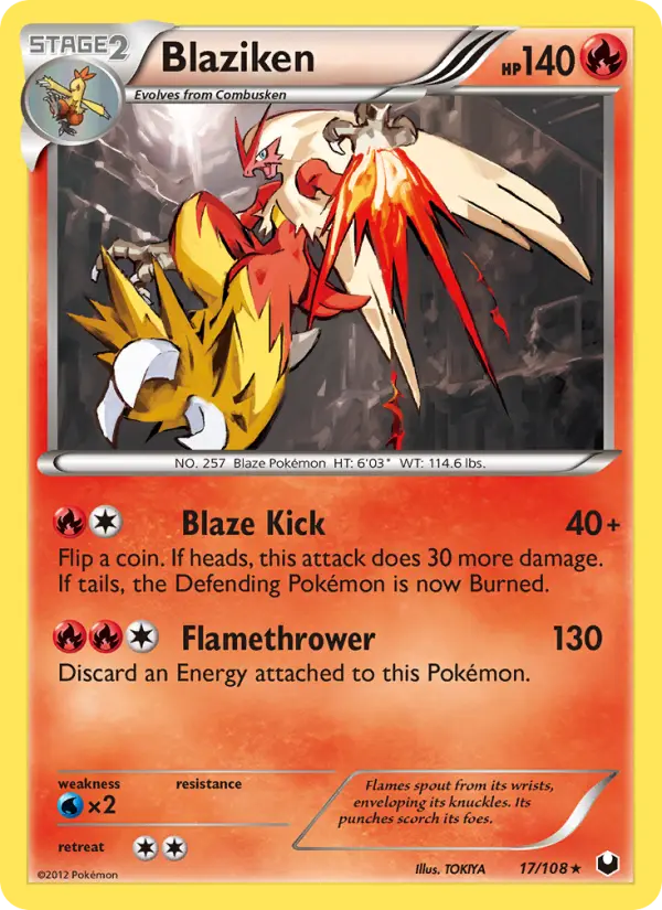 Blaziken Rare rarity Dark Explorers Pokémon card price — $21.14