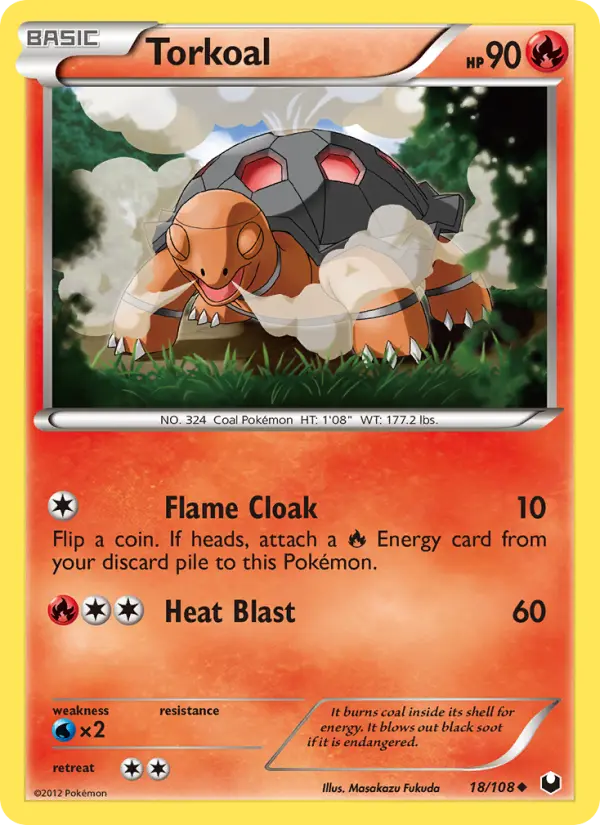 Torkoal Uncommon rarity Dark Explorers Pokémon card price — $2.99