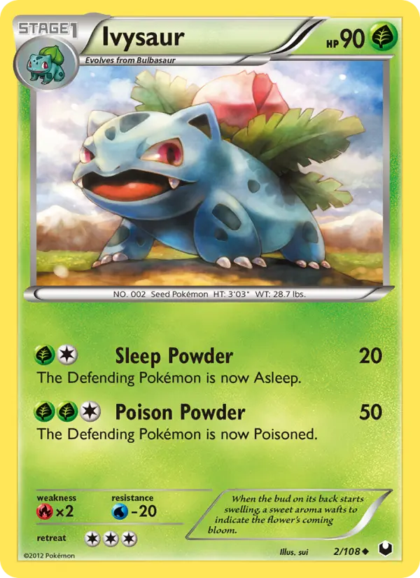 Ivysaur Uncommon rarity Dark Explorers Pokémon card price — $20.74