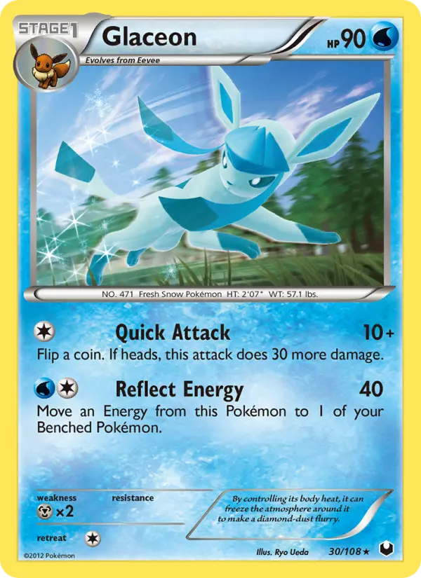 Glaceon Rare rarity Dark Explorers Pokémon card price — $32.65