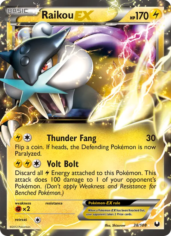 Raikou-EX Rare rarity Dark Explorers Pokémon card price