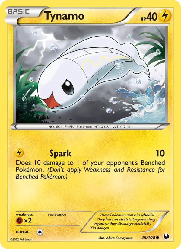 Tynamo Common rarity Dark Explorers Pokémon card price — $1.49