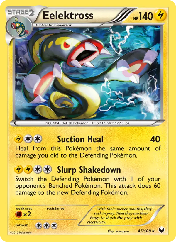 Eelektross Rare rarity Dark Explorers Pokémon card price — $1.92