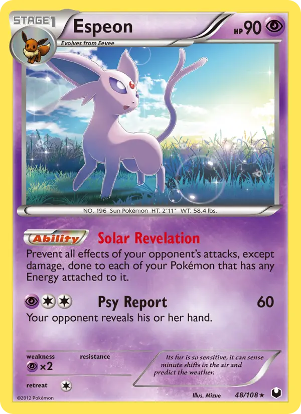 Espeon Rare rarity Dark Explorers Pokémon card price — $25.09