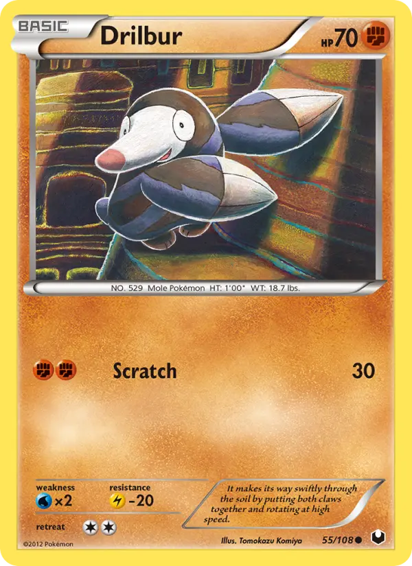 Drilbur Common rarity Dark Explorers Pokémon card price — $6.84