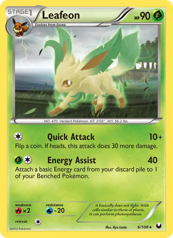 Leafeon Rare rarity Dark Explorers Pokémon card price — $27.13