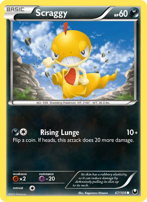 Scraggy Common rarity Dark Explorers Pokémon card price — $0.45